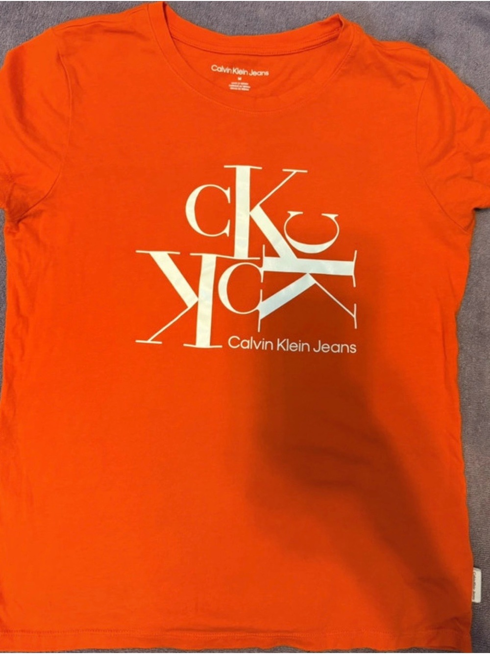 Calvin Klein Jeans Orange Logo Tee